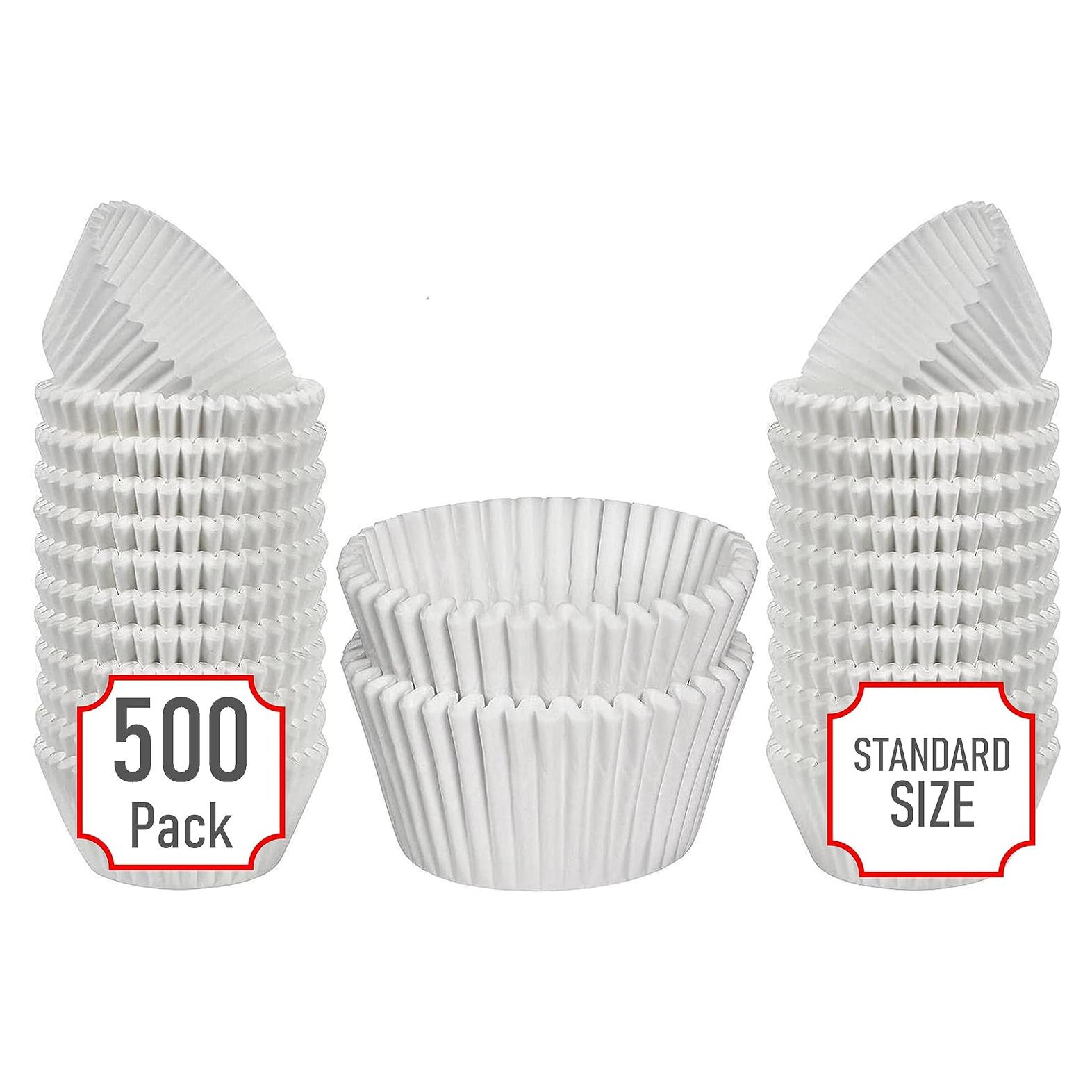 Tazas para Hornear Estándar Mr Miracle - 500 Piezas Blancas