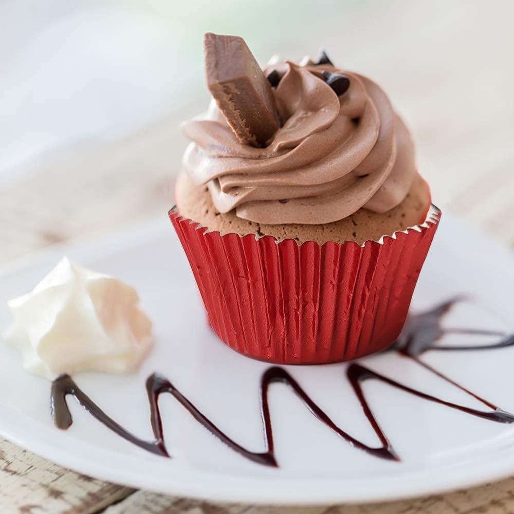 Forros de Aluminio Rojos para Cupcakes GOLF - Paquete de 100