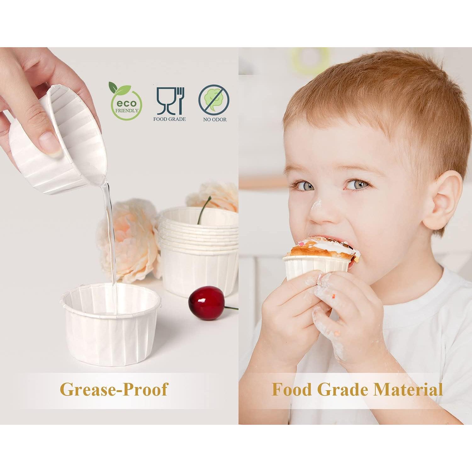 Forros de Cupcake Nax Caki 100pcs Marrón Papel Grado Alimenticio