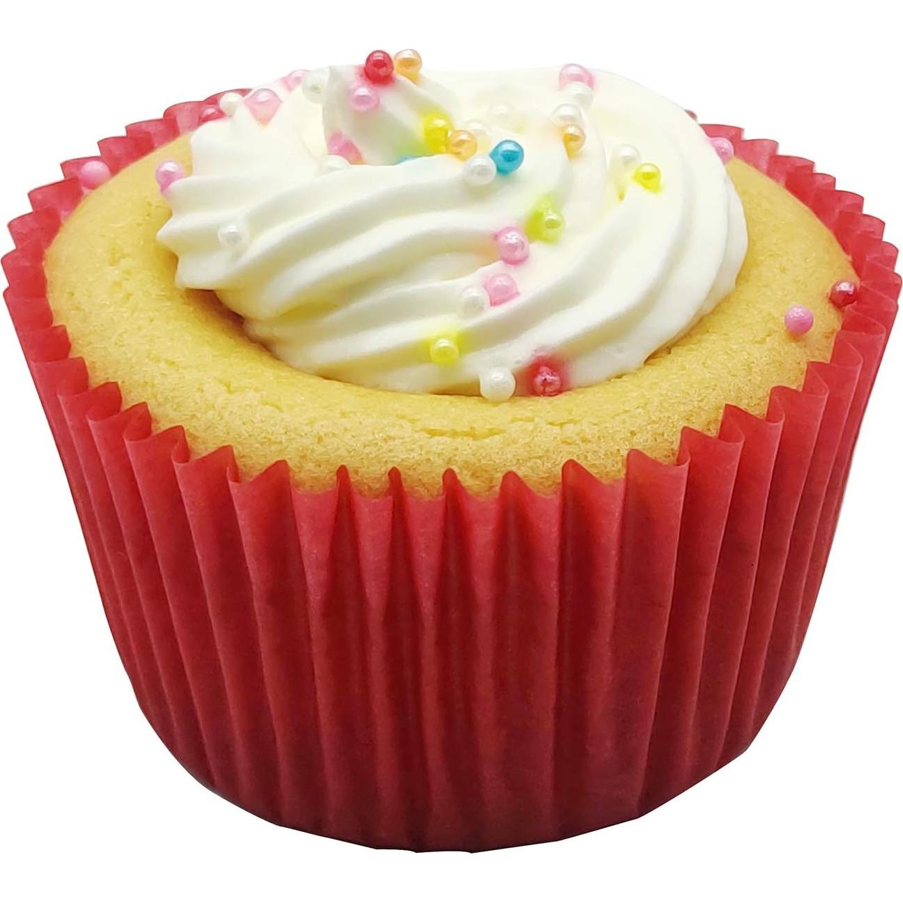 Forros para Cupcakes Mombake Rojos 100 Unidades a Prueba de Grasa