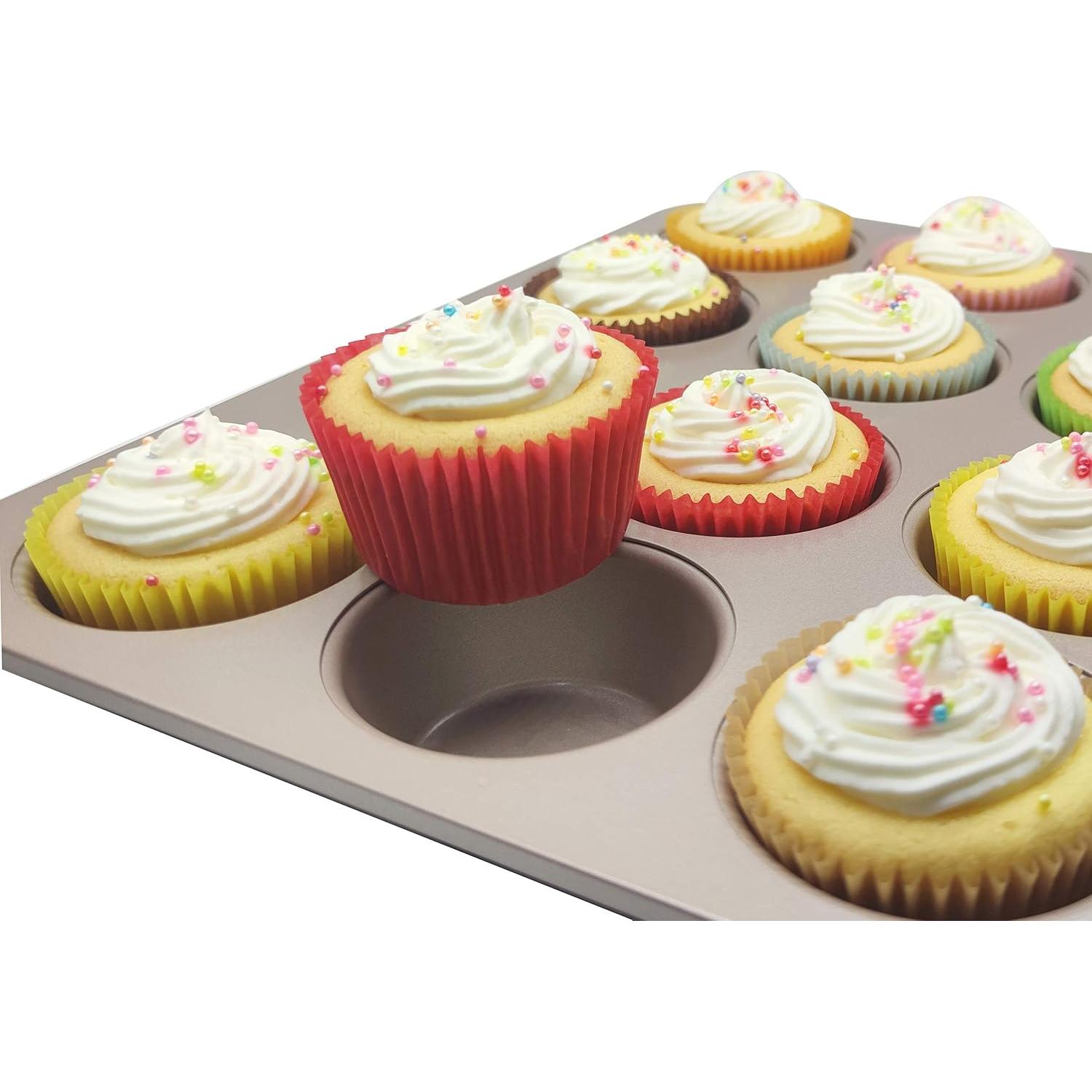 Forros para Cupcakes Mombake Rojos 100 Unidades a Prueba de Grasa