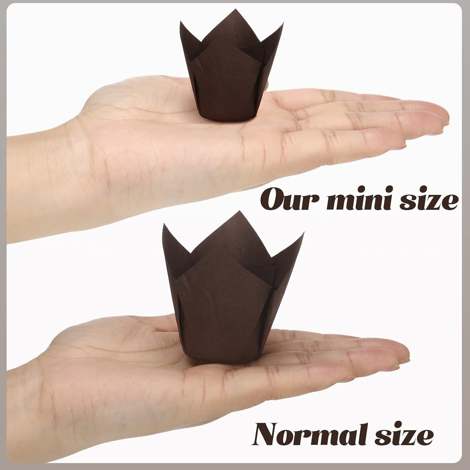 Forros para Cupcakes Funtery 600 Pcs Tulipán Papel Desechable