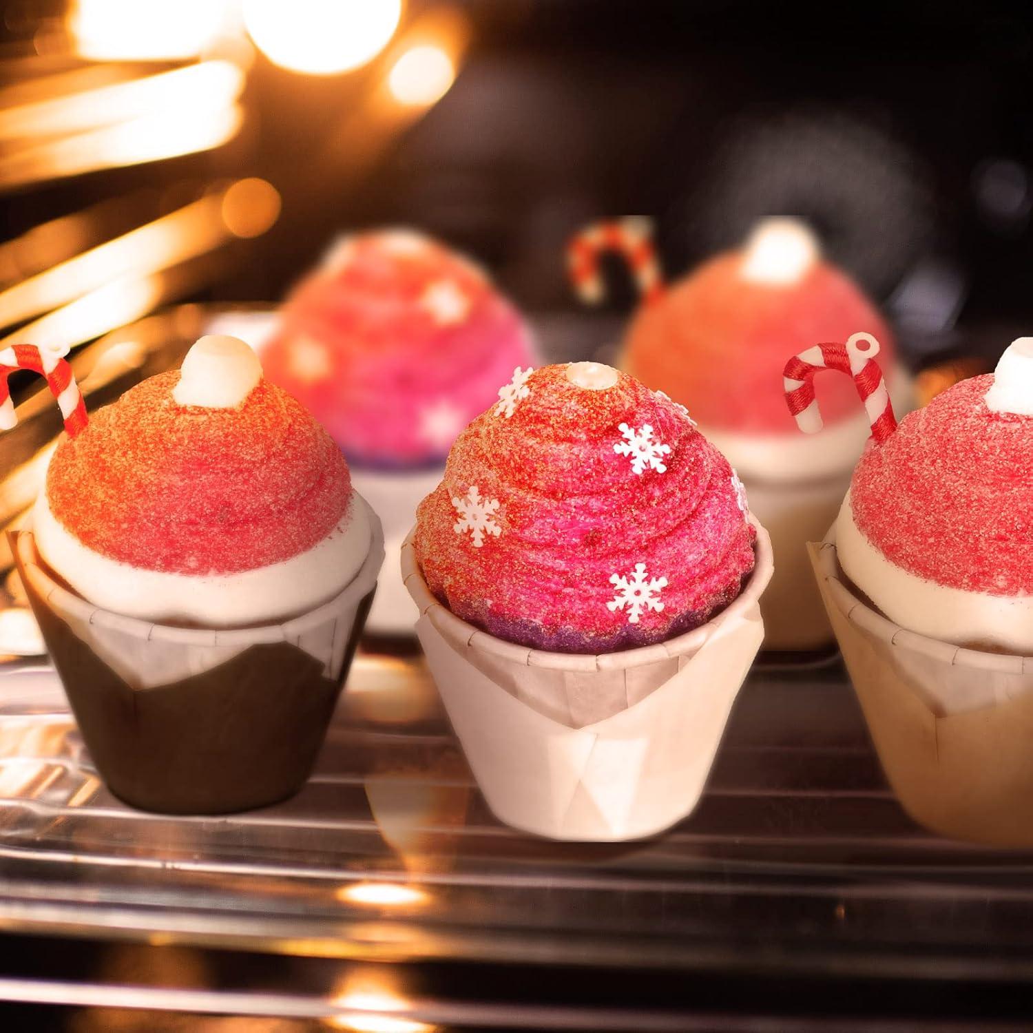 Forros para Cupcakes Funtery 600 Pcs Tulipán Papel Desechable