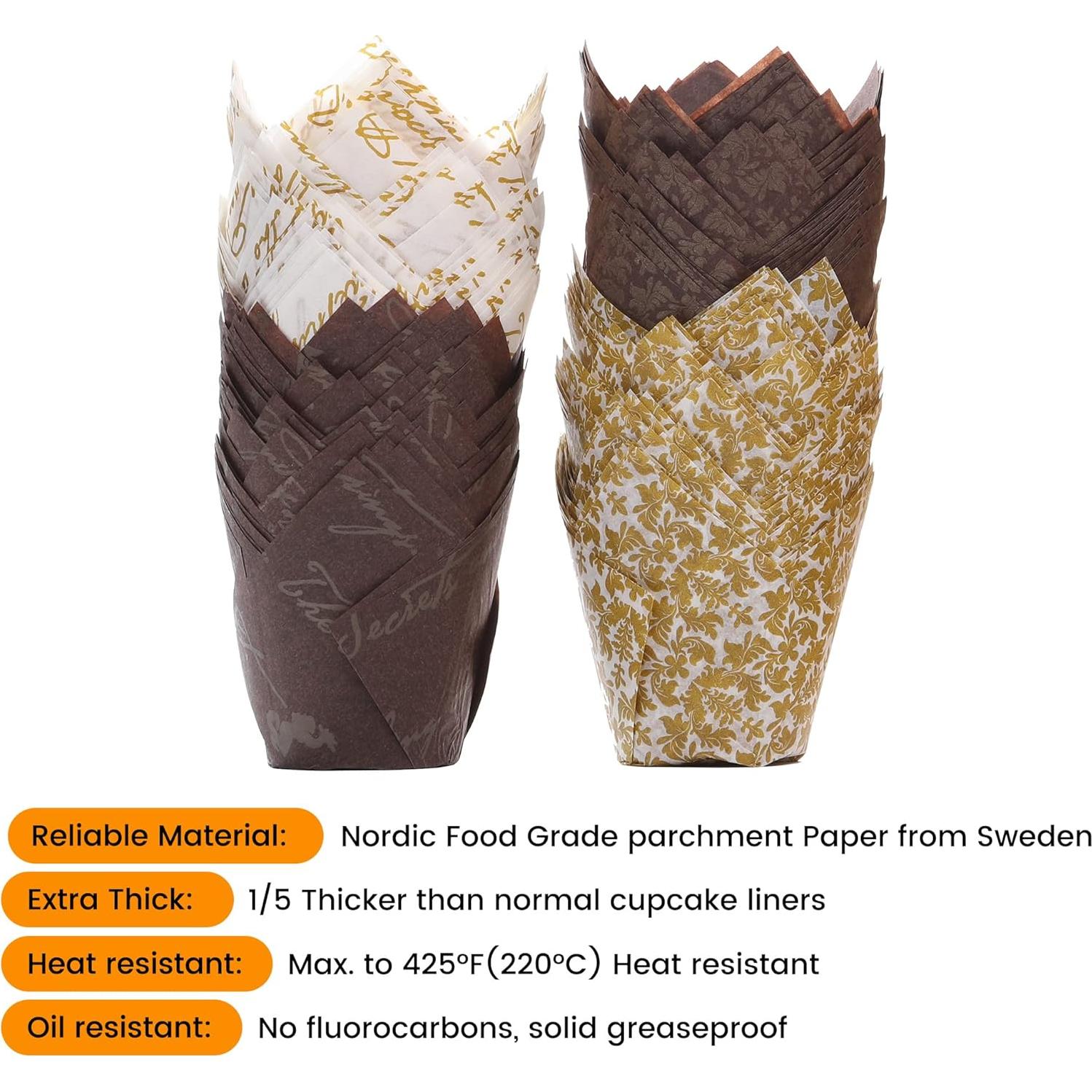 Forros para Cupcakes Tulipán Bake Choice 200 Piezas Estándar