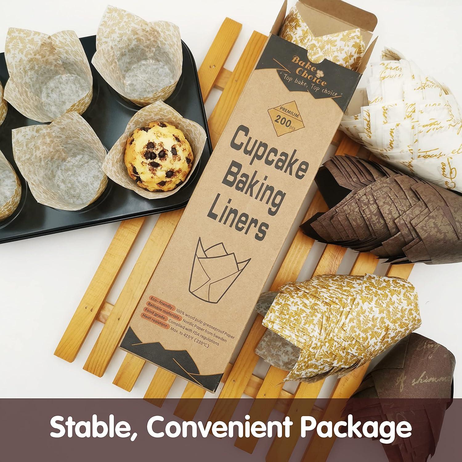 Forros para Cupcakes Tulipán Bake Choice 200 Piezas Estándar