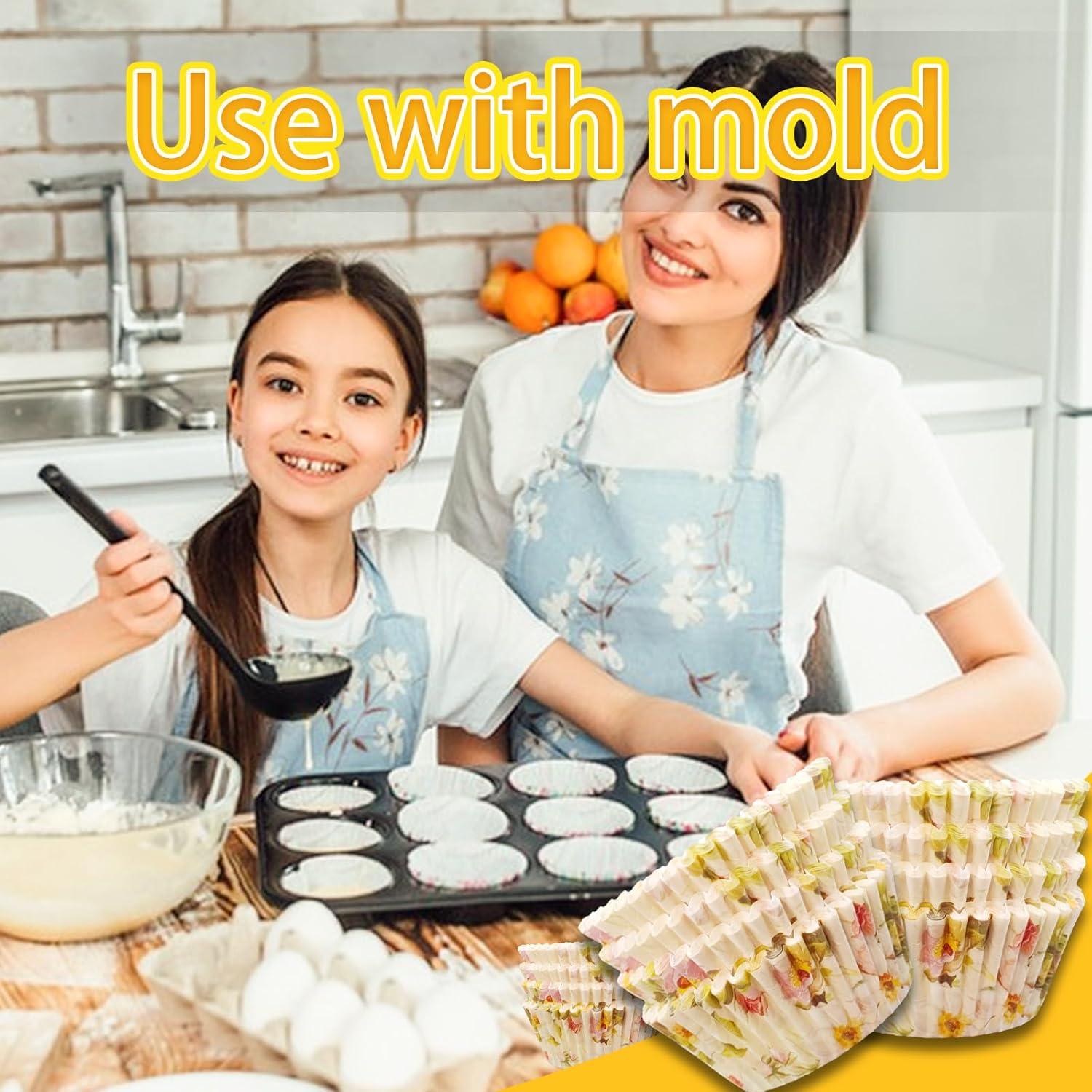 Forros de Cupcake Florales Starfa 400 Unidades Desechables