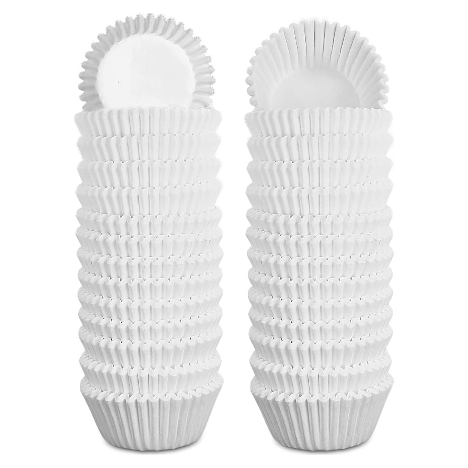 Forros de Cupcake Mini Cokiecan 1000 Pcs Blancos 3.18 cm