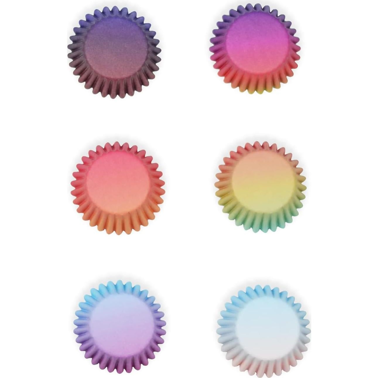 Forros para Cupcakes Qiqee 300 Unidades Diseño Gradiente