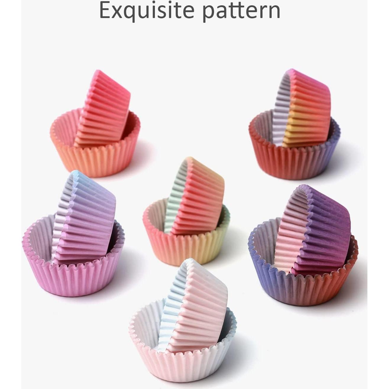 Forros para Cupcakes Qiqee 300 Unidades Diseño Gradiente