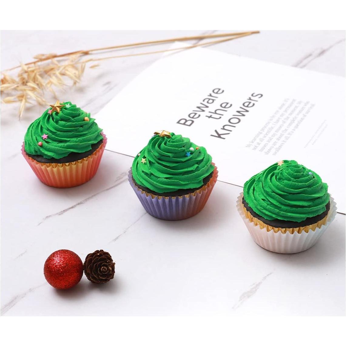 Forros para Cupcakes Qiqee 300 Unidades Diseño Gradiente