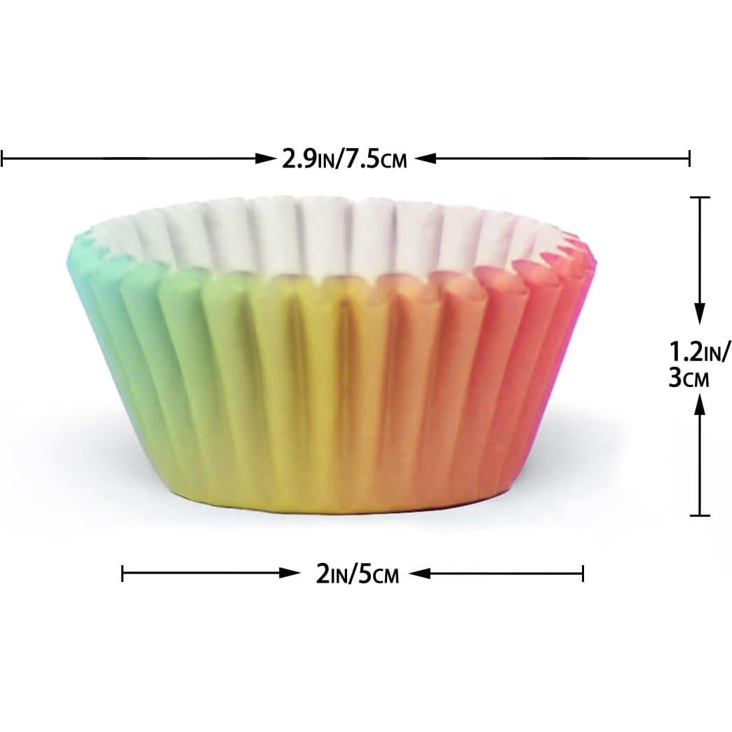 Forros para Cupcakes Qiqee 300 Unidades Diseño Gradiente