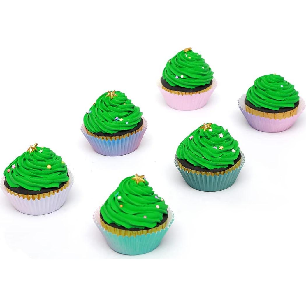 Forros de Cupcake Desechables Qiqee 300 Pcs 6 Diseños Variados
