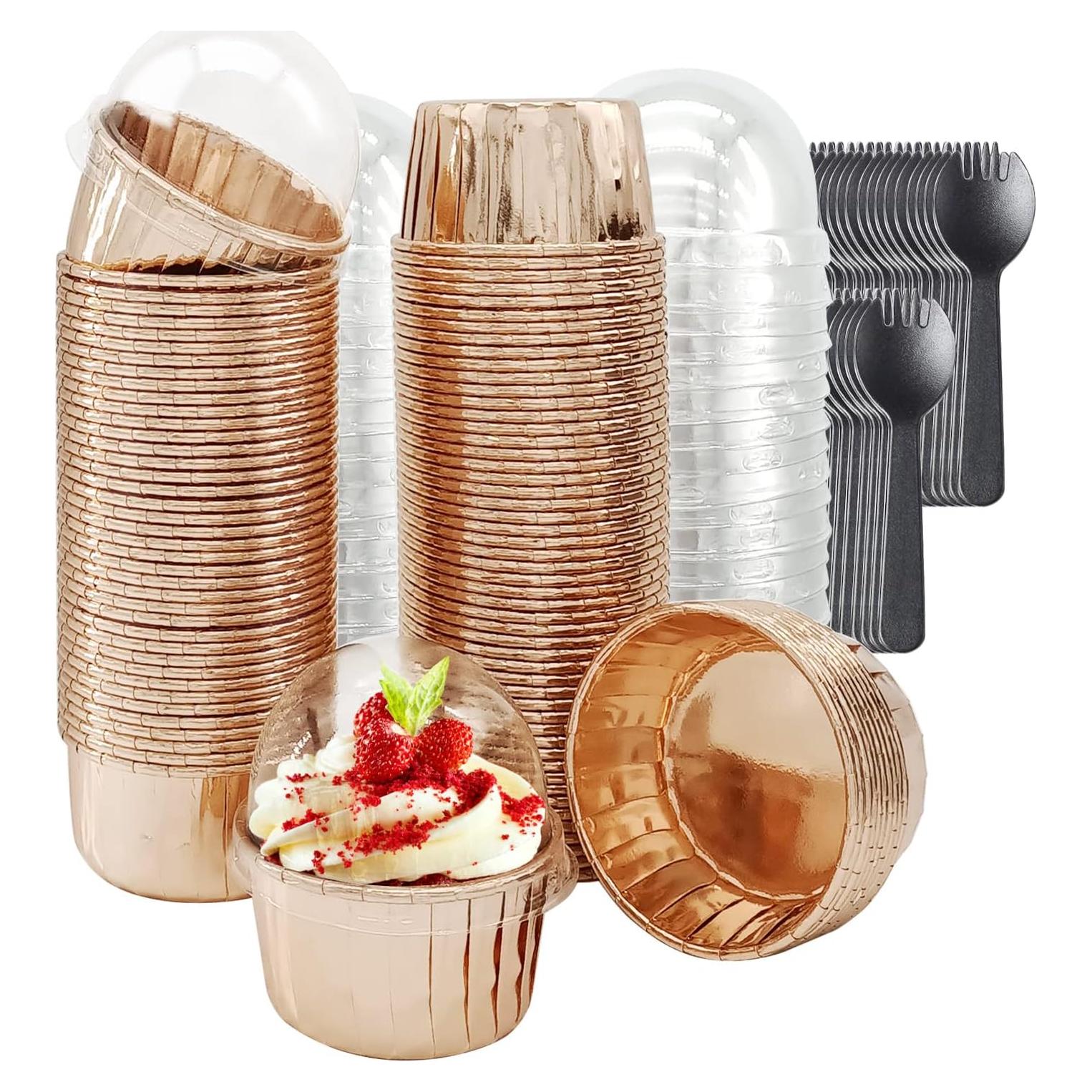 Forros de Cupcake Desechables Free-Air 100 Paquetes 3.5oz