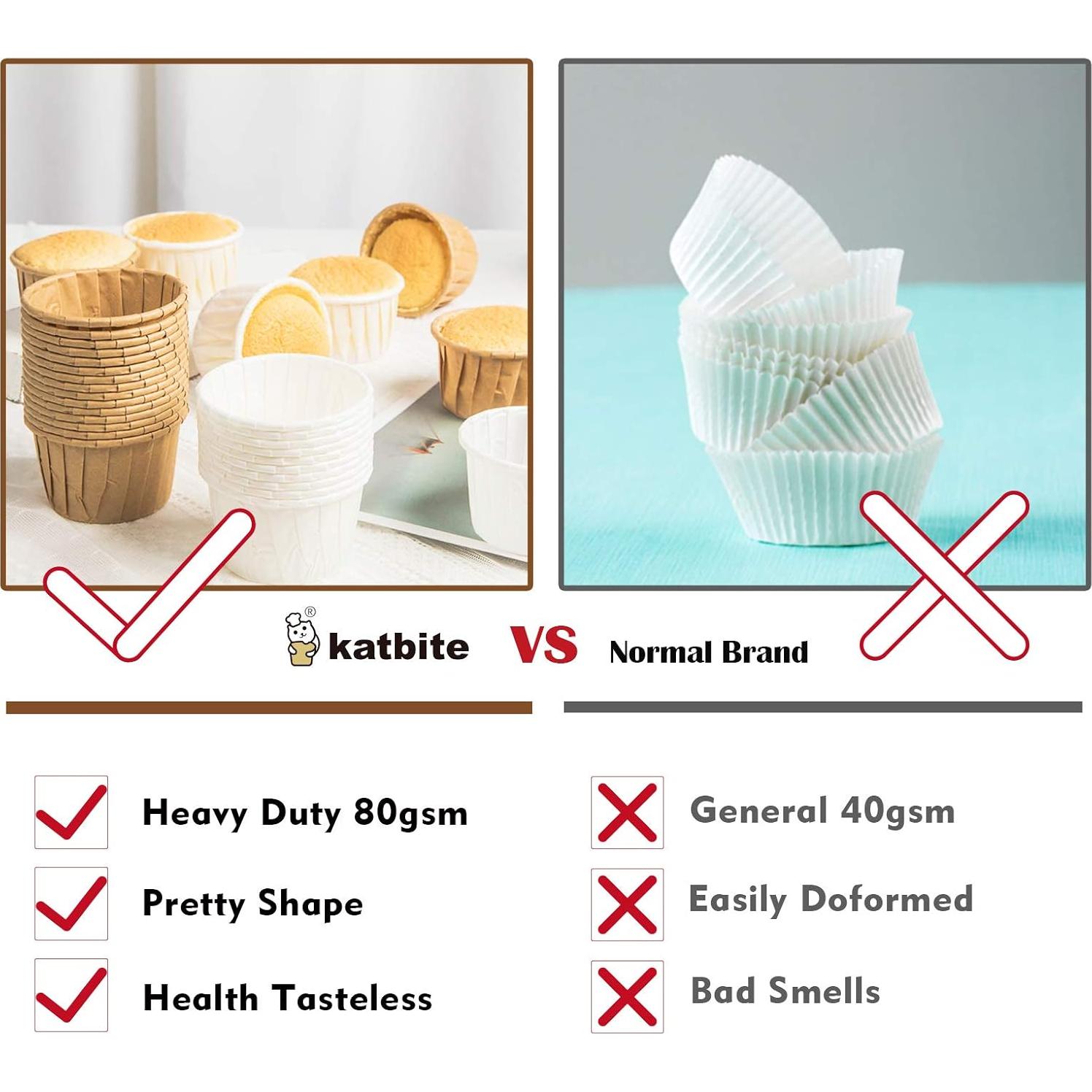 Forros de Parchment Katbite para Cupcakes 150PCS - Tulipán