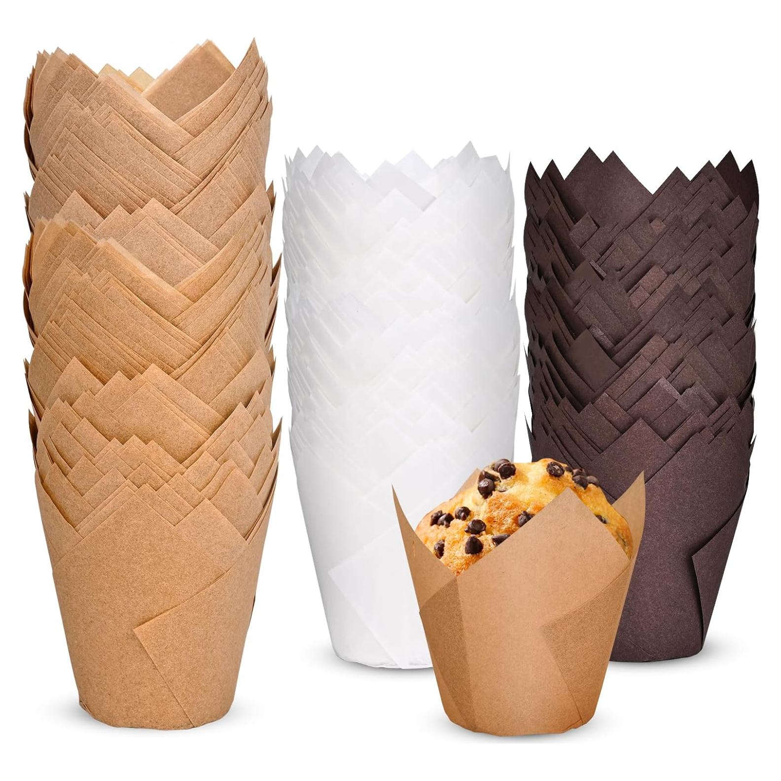 120 Forros de Cupcake Tulipán Neyimqr Papel Pergamino