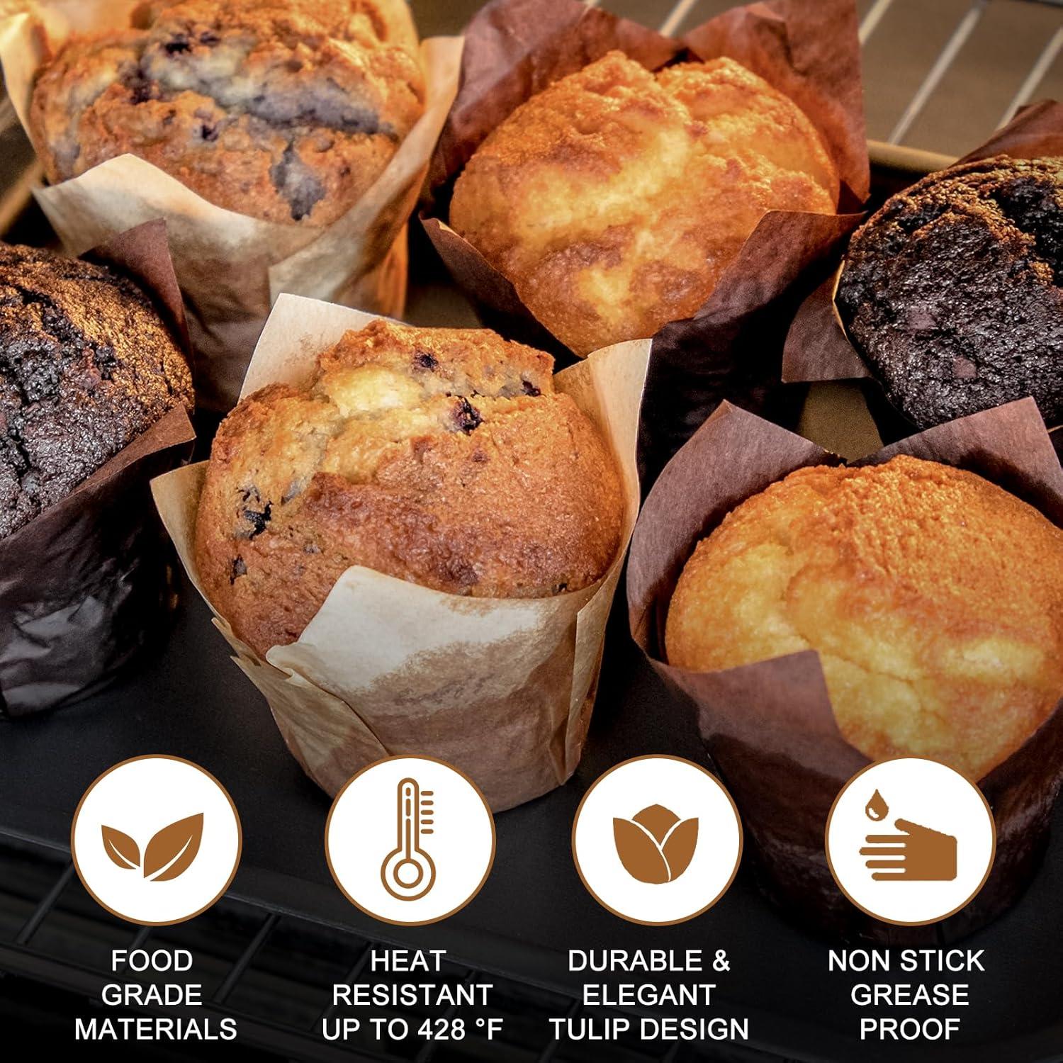 120 Forros de Cupcake Tulipán Neyimqr Papel Pergamino