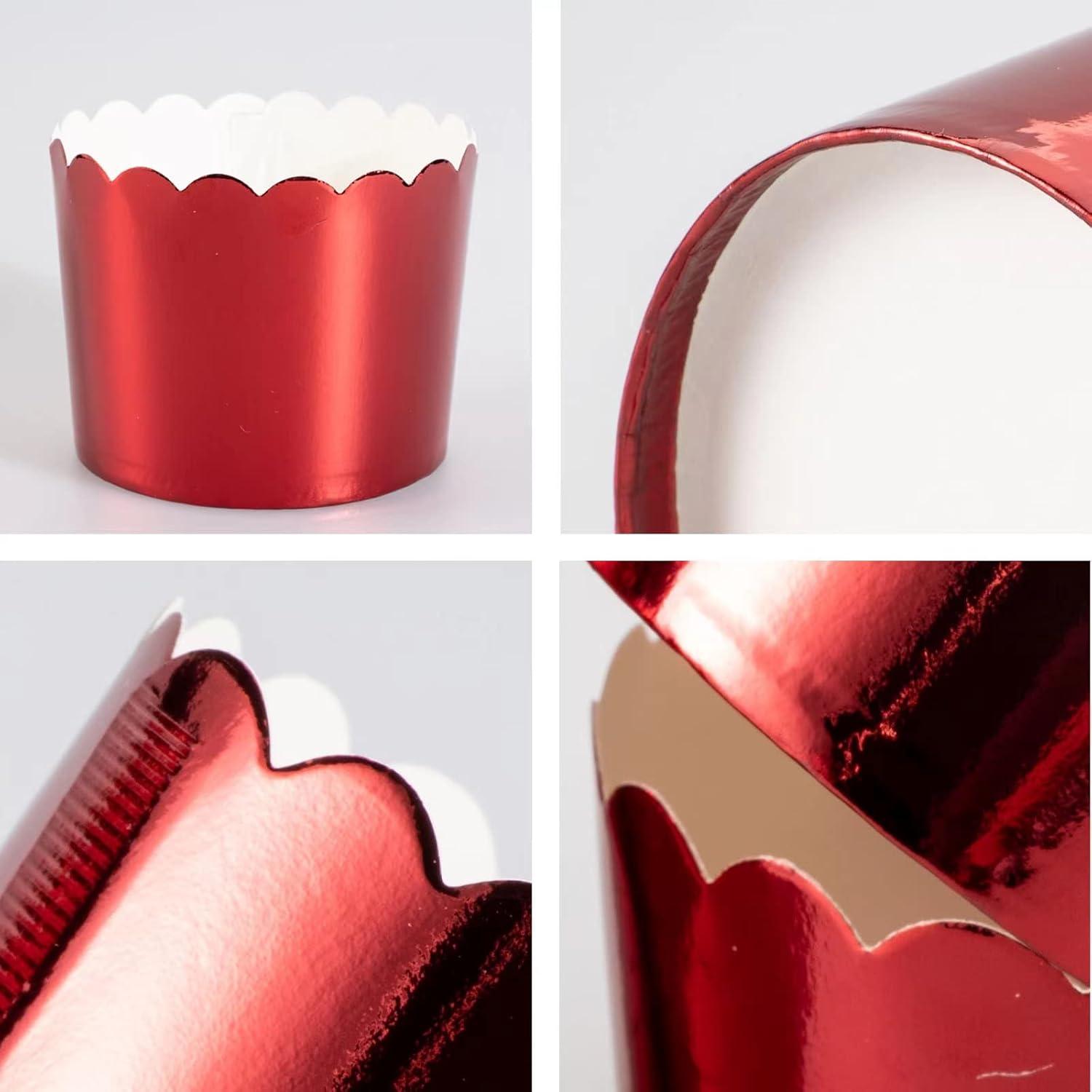 Tazas de Papel Desechables Dootafy 50 Piezas 170g Rojo