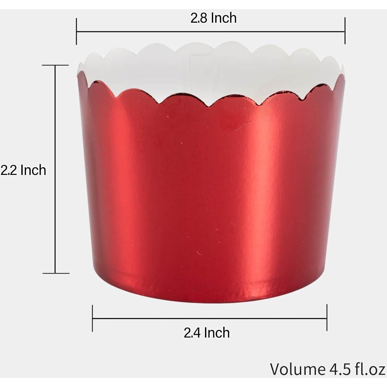 Tazas de Papel Desechables Dootafy 50 Piezas 170g Rojo