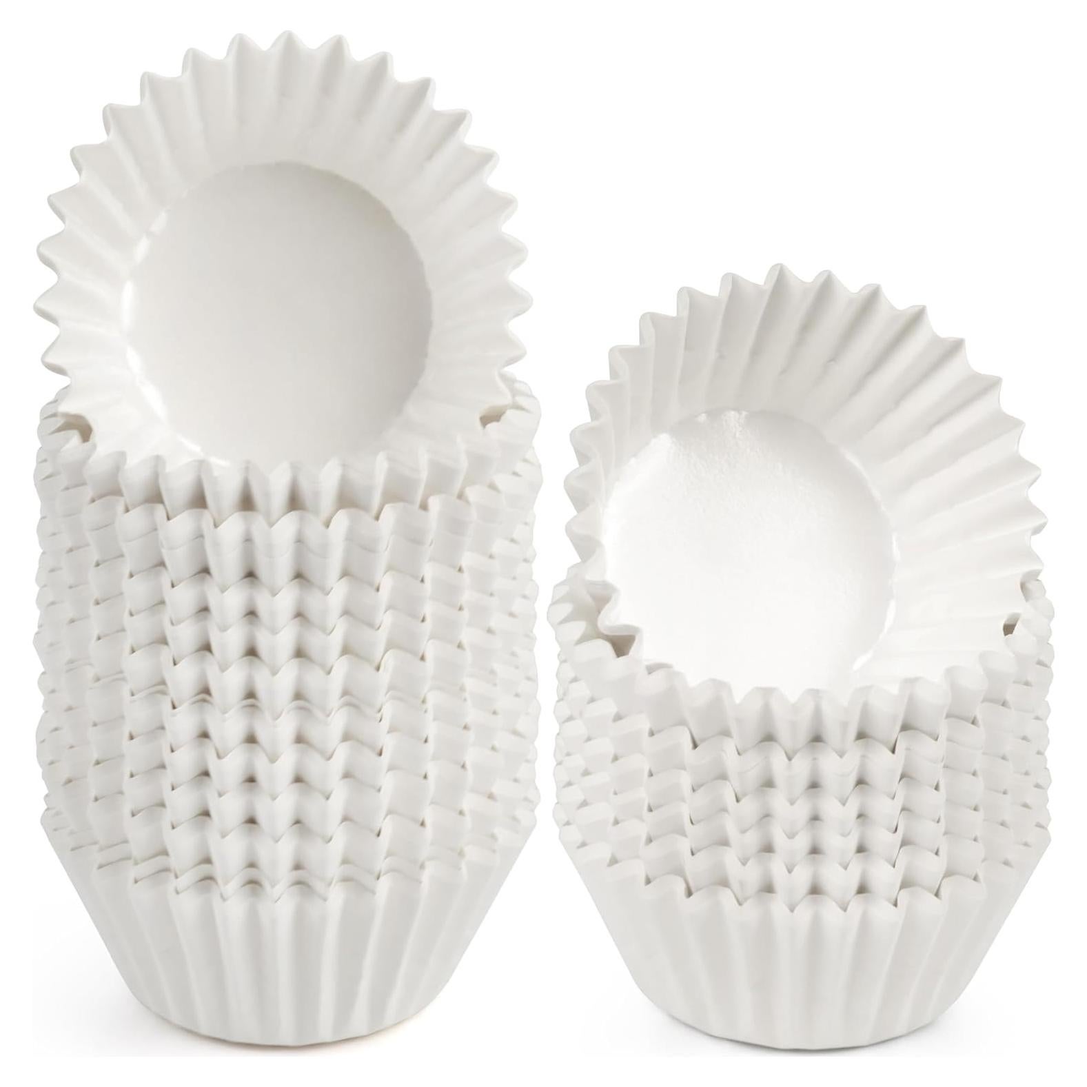 Forros de Cupcake Blancos LotFancy 200pcs Resistentes a Grasa