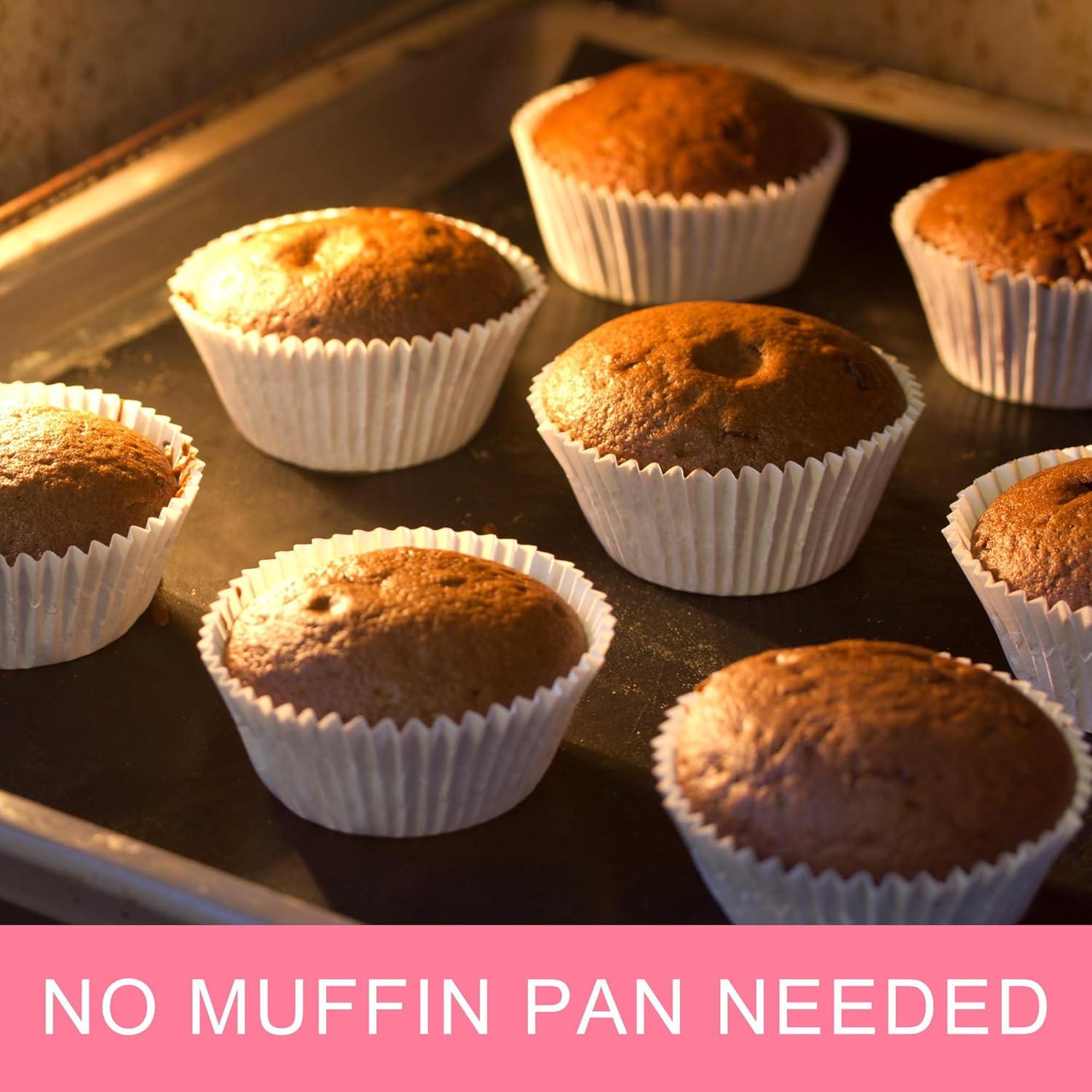 Forros de Cupcake Blancos LotFancy 200pcs Resistentes a Grasa