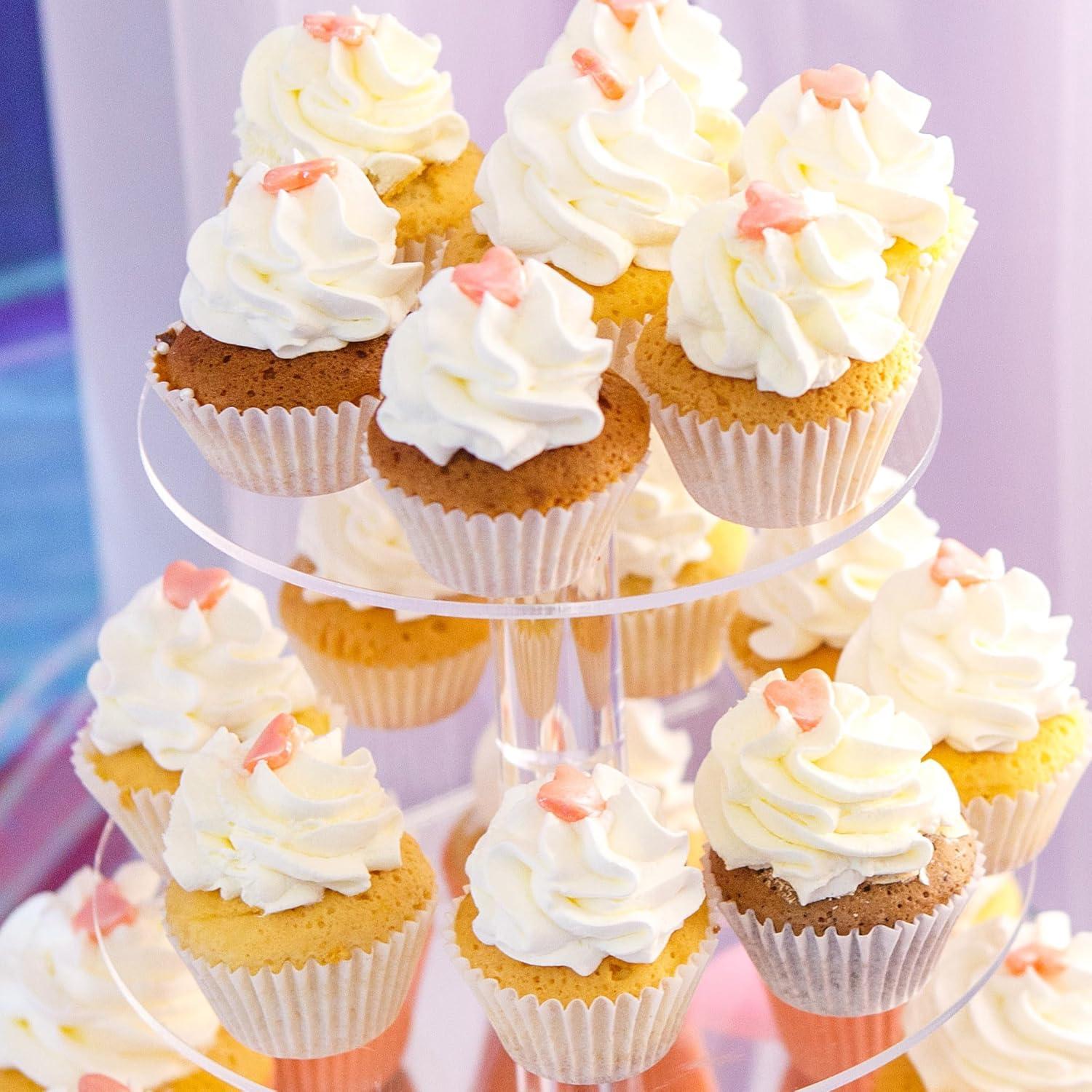Forros de Cupcake Blancos LotFancy 200pcs Resistentes a Grasa