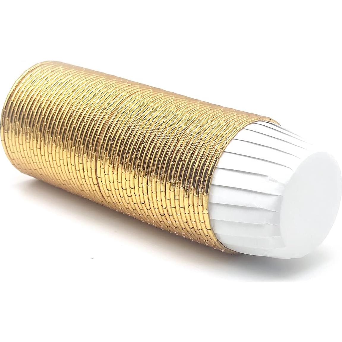 Forros de Muffin Desechables Mombake 50 Unidades Aluminio Blanco