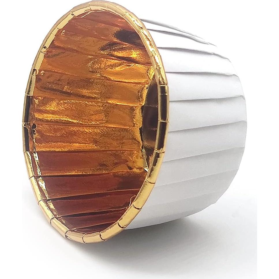 Forros de Muffin Desechables Mombake 50 Unidades Aluminio Blanco