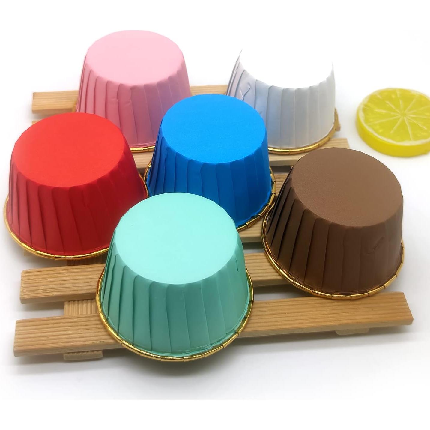 Forros de Muffin Desechables Mombake 50 Unidades Aluminio Blanco