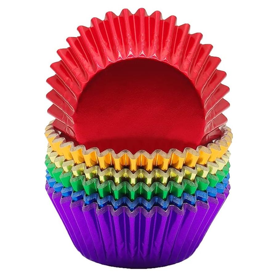 Liners para Cupcakes Mombake Arcoíris 120 Unidades Estándar