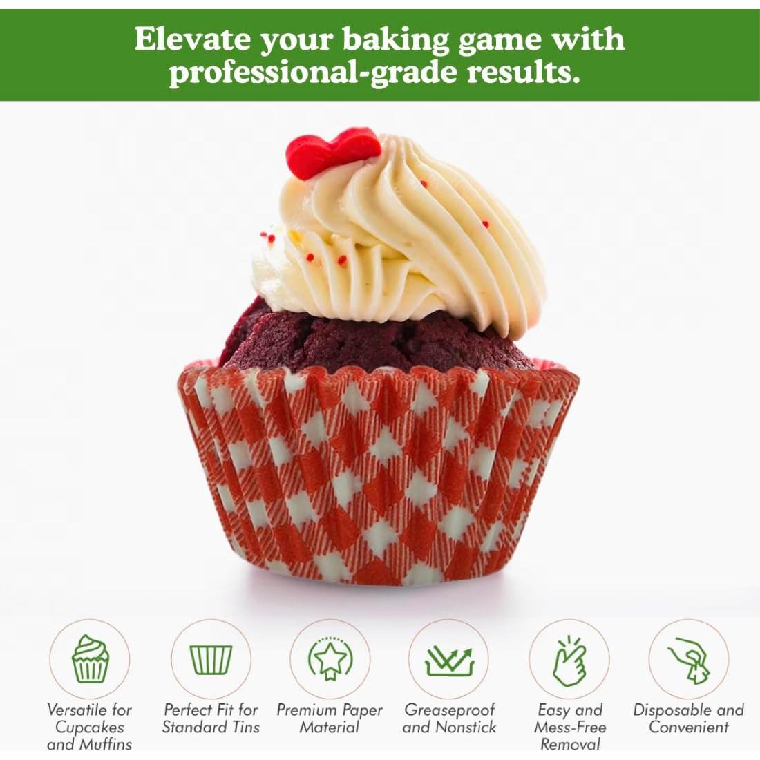 Tazas de Hornear Anti-Grasa Regency Wraps, Paquete de 40