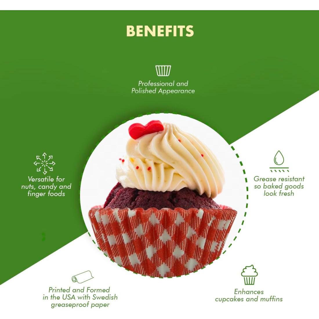 Tazas de Hornear Anti-Grasa Regency Wraps, Paquete de 40