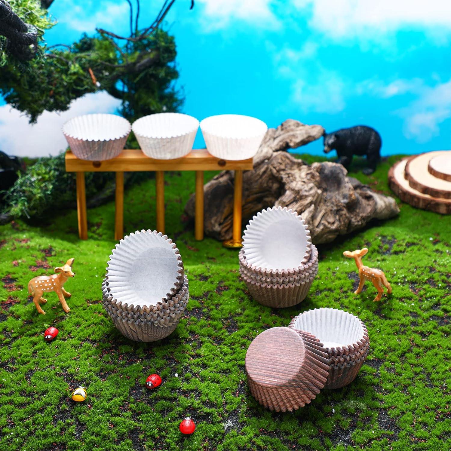 300 Forros para Cupcakes CHENGU Tema Bosque 11 cm Papel