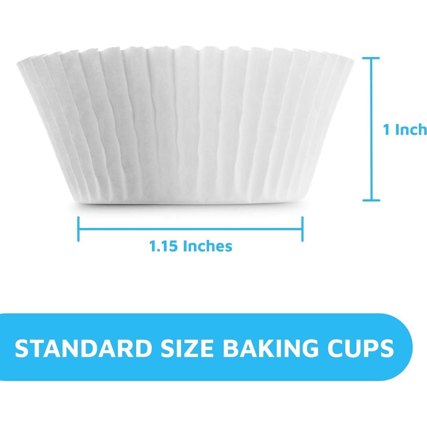 Forros de Cupcake MontoPack Blancos 500 Piezas 2.9 cm