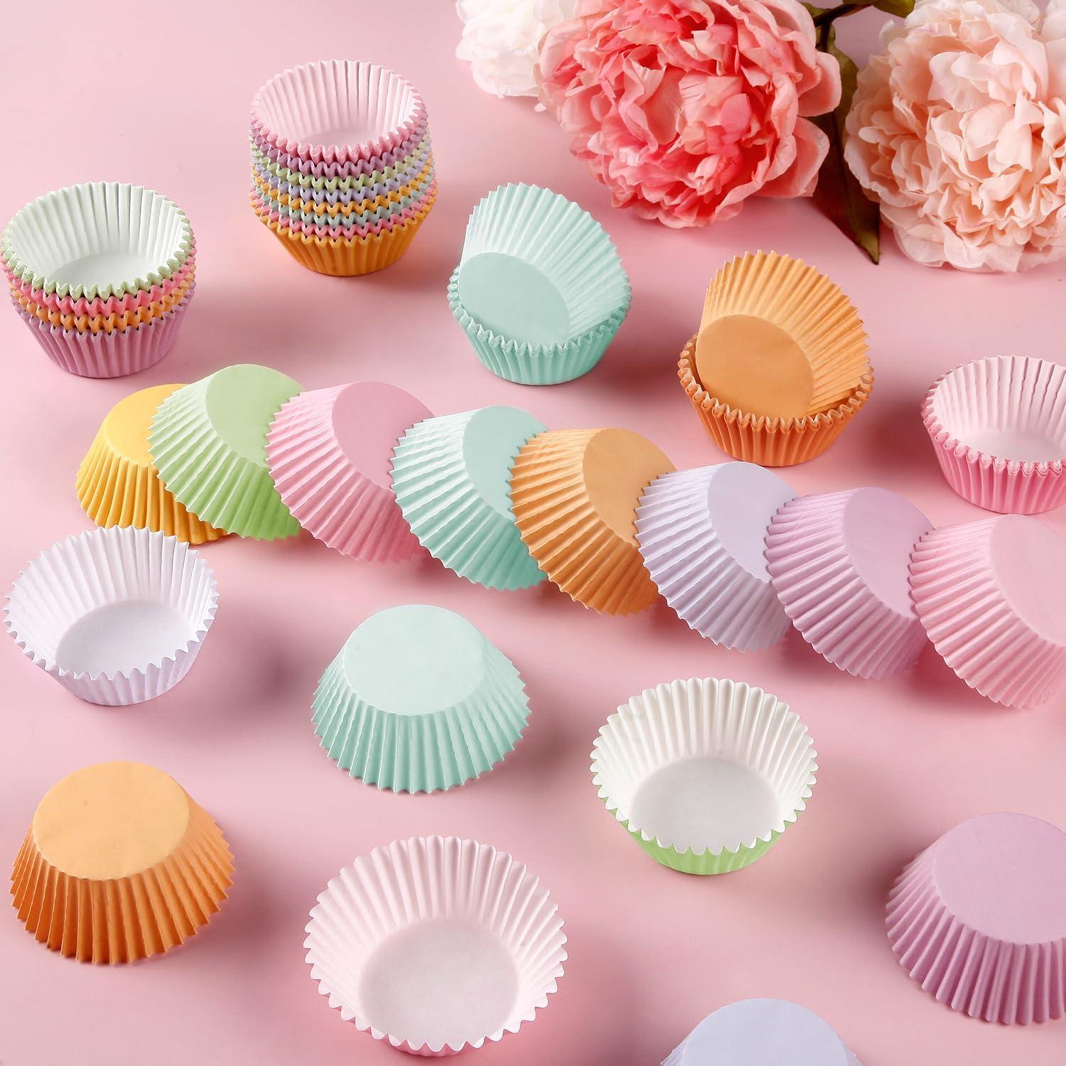 Forros de Cupcake de Papel Arcoíris GreenPine 400 Pcs
