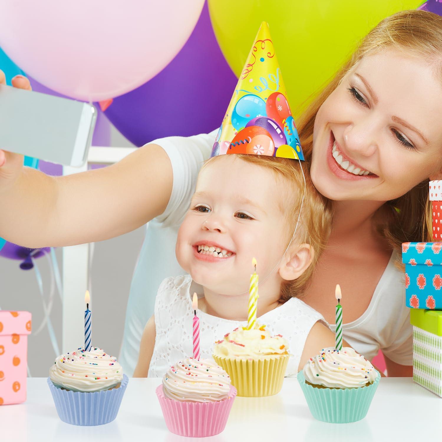 Forros de Cupcake de Papel Arcoíris GreenPine 400 Pcs