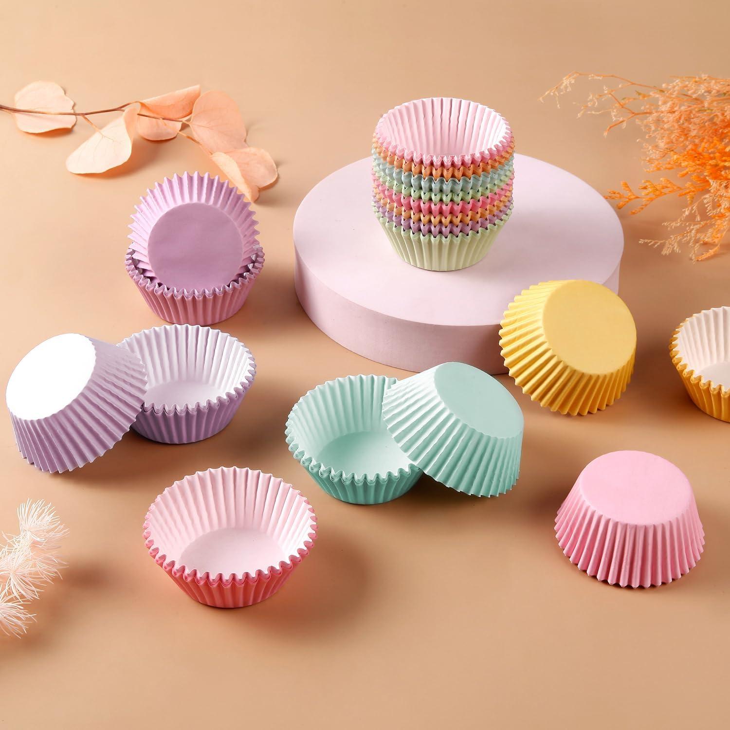 Forros de Cupcake de Papel Arcoíris GreenPine 400 Pcs