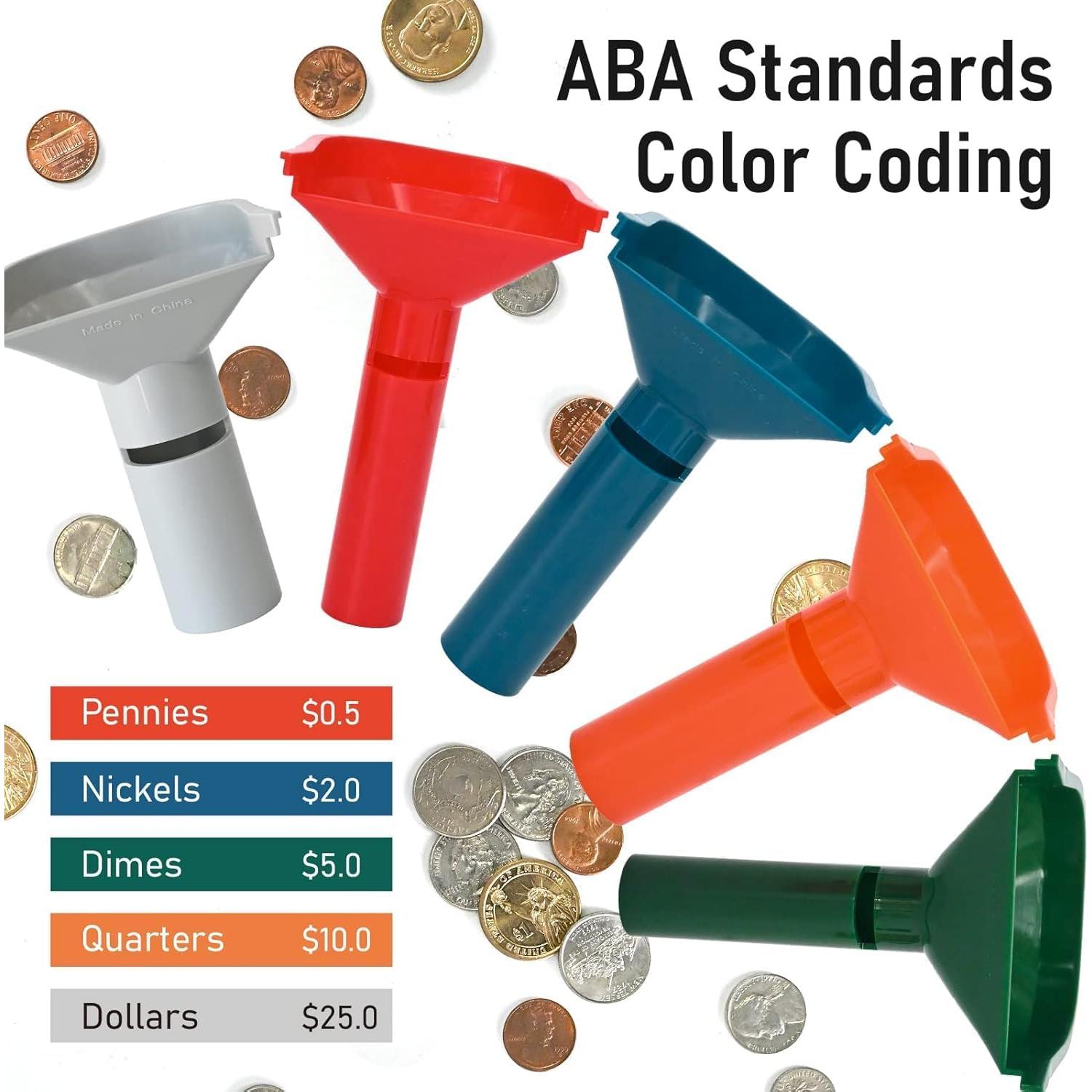 Juego de Envolturas de Monedas L LIKED 30 Piezas y 5 Tubos