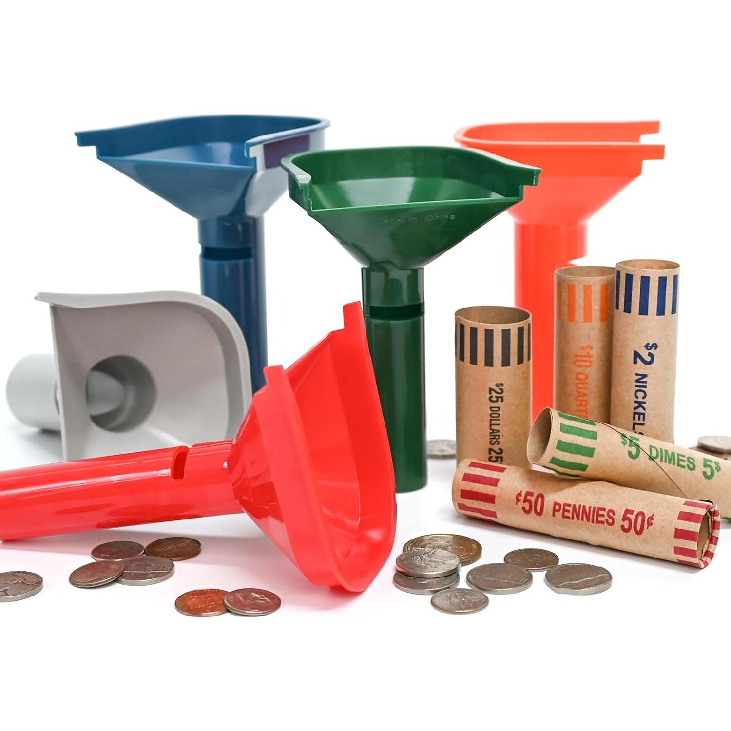 Juego de Envolturas de Monedas L LIKED 30 Piezas y 5 Tubos