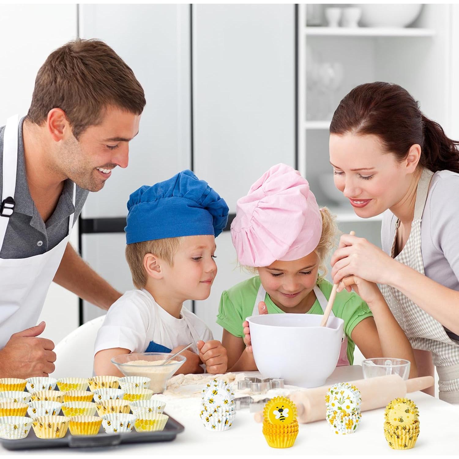 Forros de Cupcake Mini COcnny - 600 Piezas Amarillo Abeja