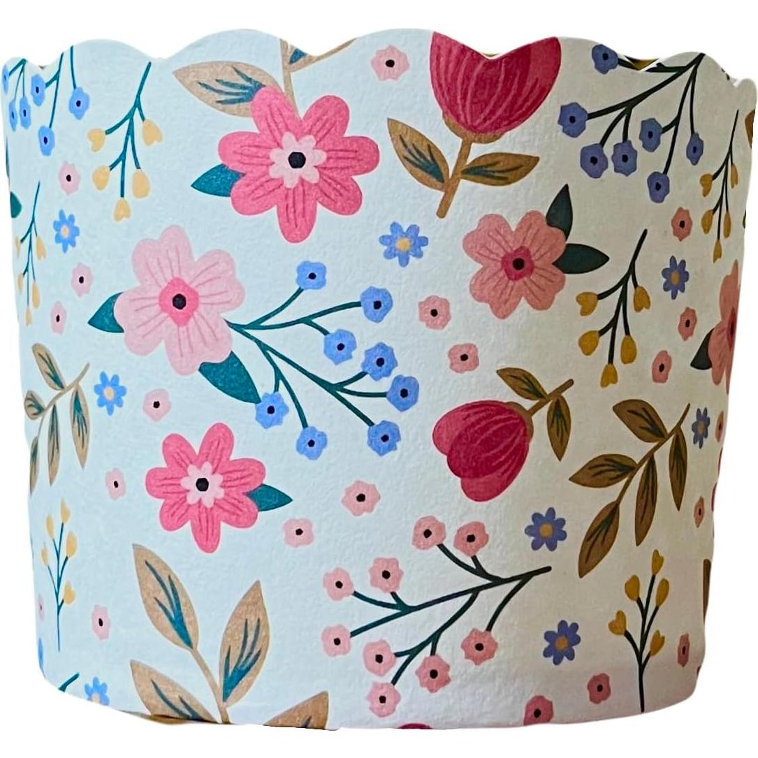 Tazas de Papel Desechables Bake-In-Cup Grandes 50 Unidades Floral