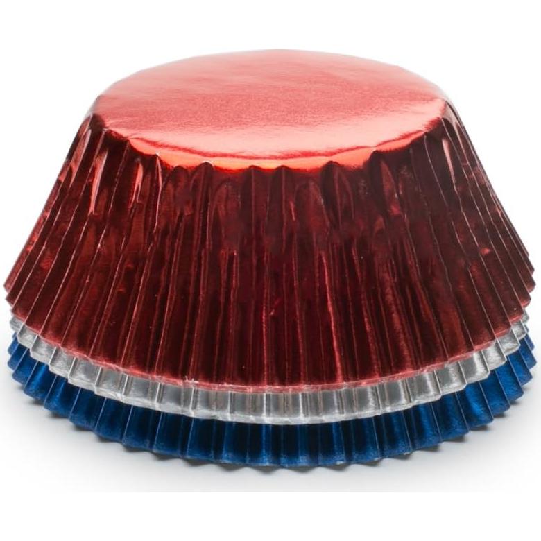 Forros de Muffin y Cupcake Patrióticos Fox Run, Set 45 Pzas