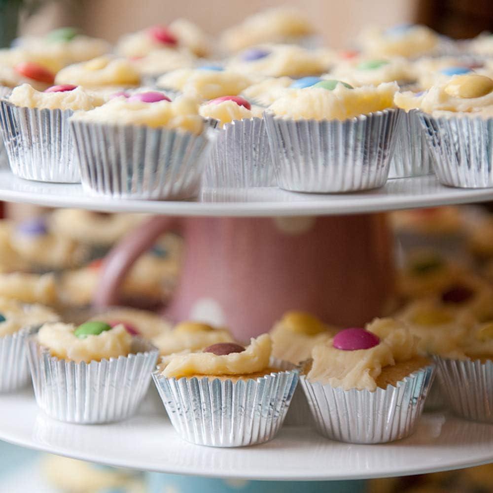 Forros de Cupcake GOLF 500 Unidades Aluminio Plateado 11.43 cm