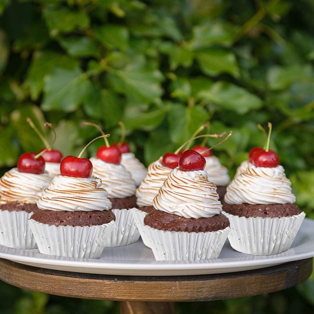 Forros de Cupcake GOLF 500 Unidades Aluminio Plateado 11.43 cm