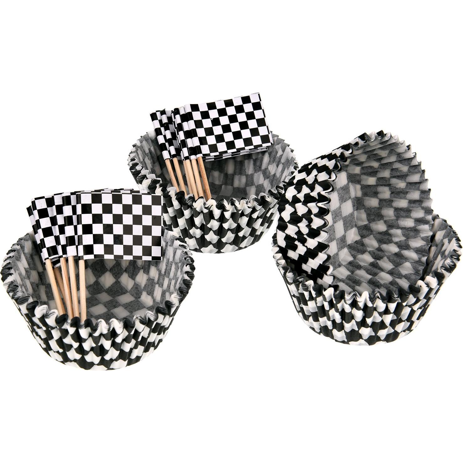 Kit Decoración Cupcakes 200 Piezas TecUnite Bandera Cuadros