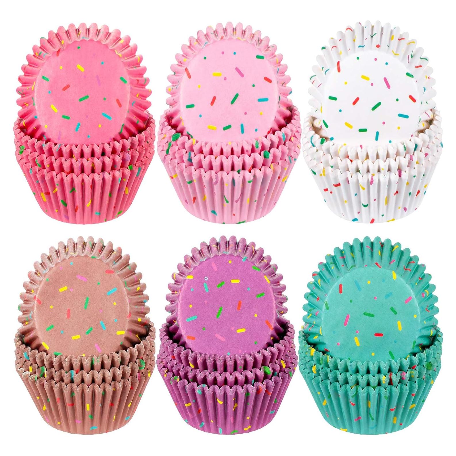 600 Forros de Cupcake Desechables Patelai Color Delicado