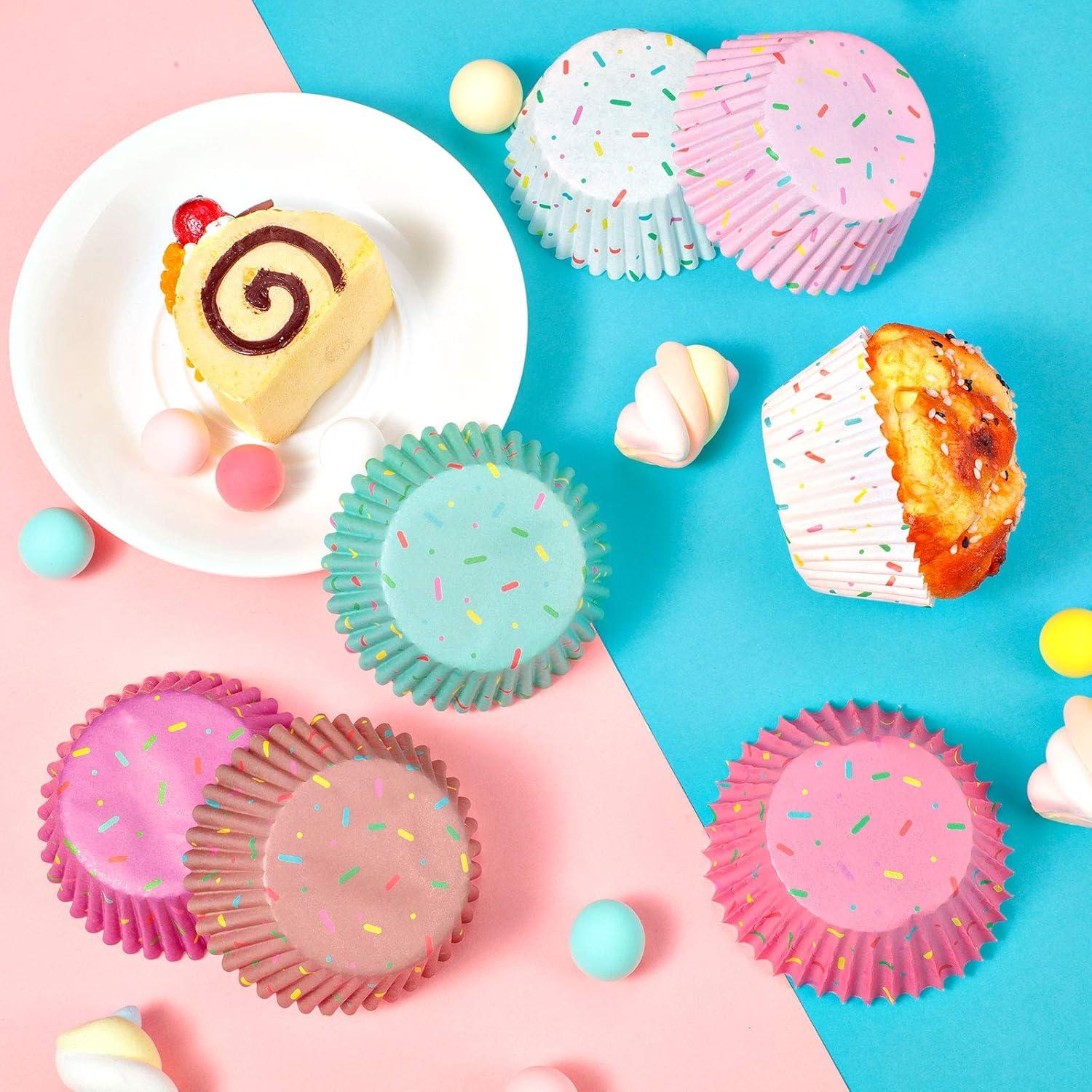 600 Forros de Cupcake Desechables Patelai Color Delicado