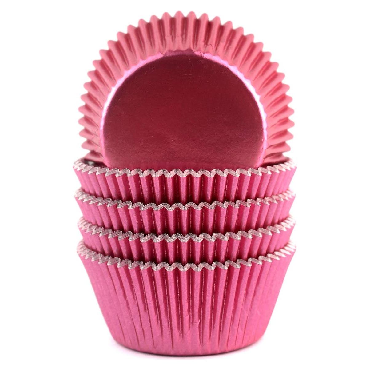 Forros de Cupcake de Papel Eoonfirst 100 Pcs Rosa 5cm