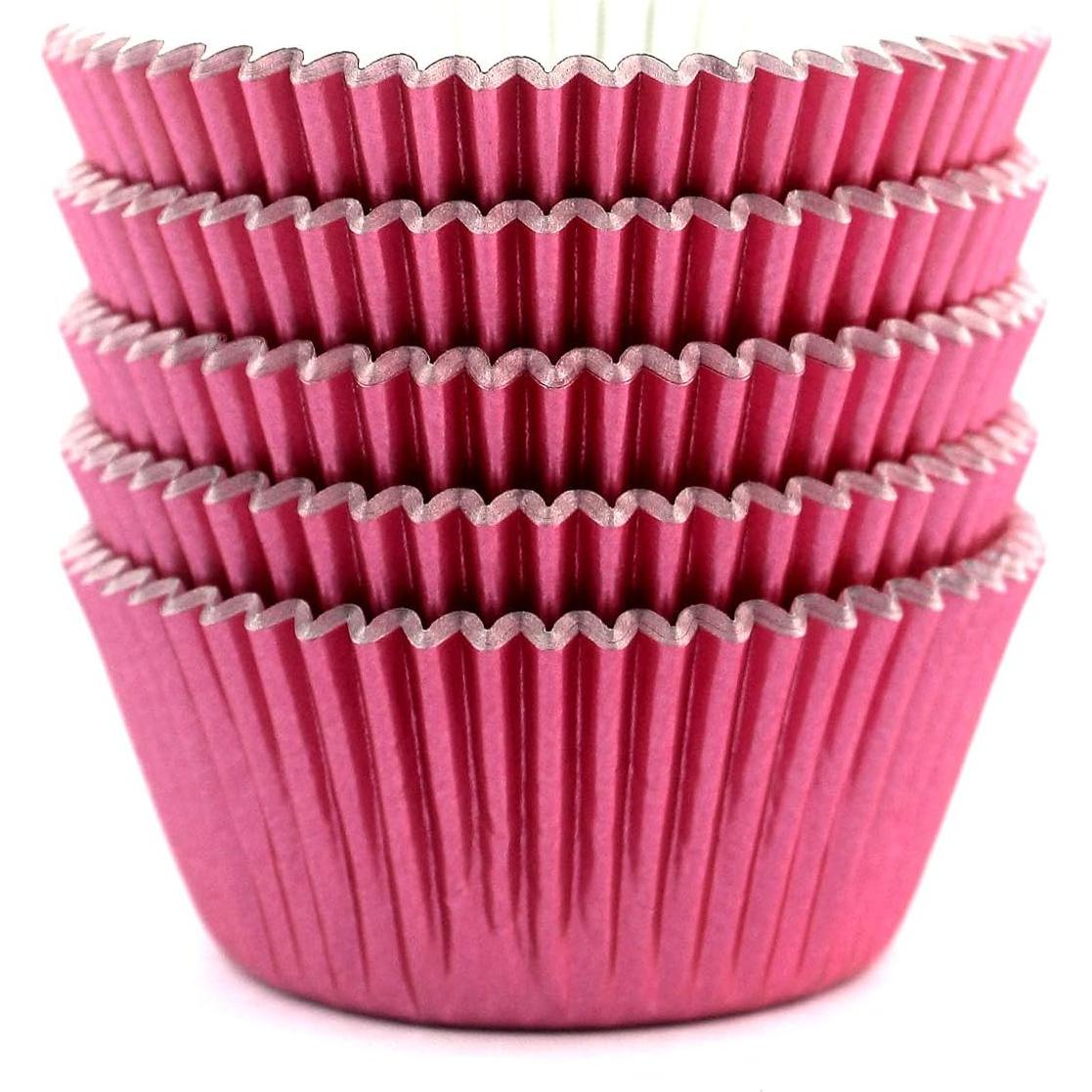 Forros de Cupcake de Papel Eoonfirst 100 Pcs Rosa 5cm