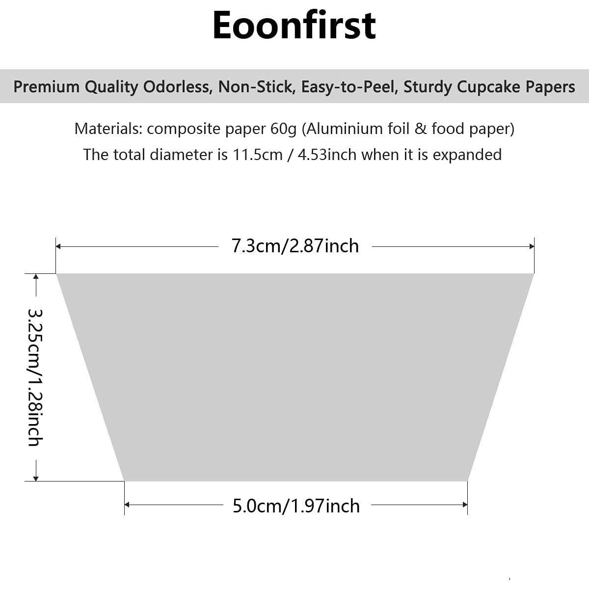 Forros de Cupcake de Papel Eoonfirst 100 Pcs Rosa 5cm