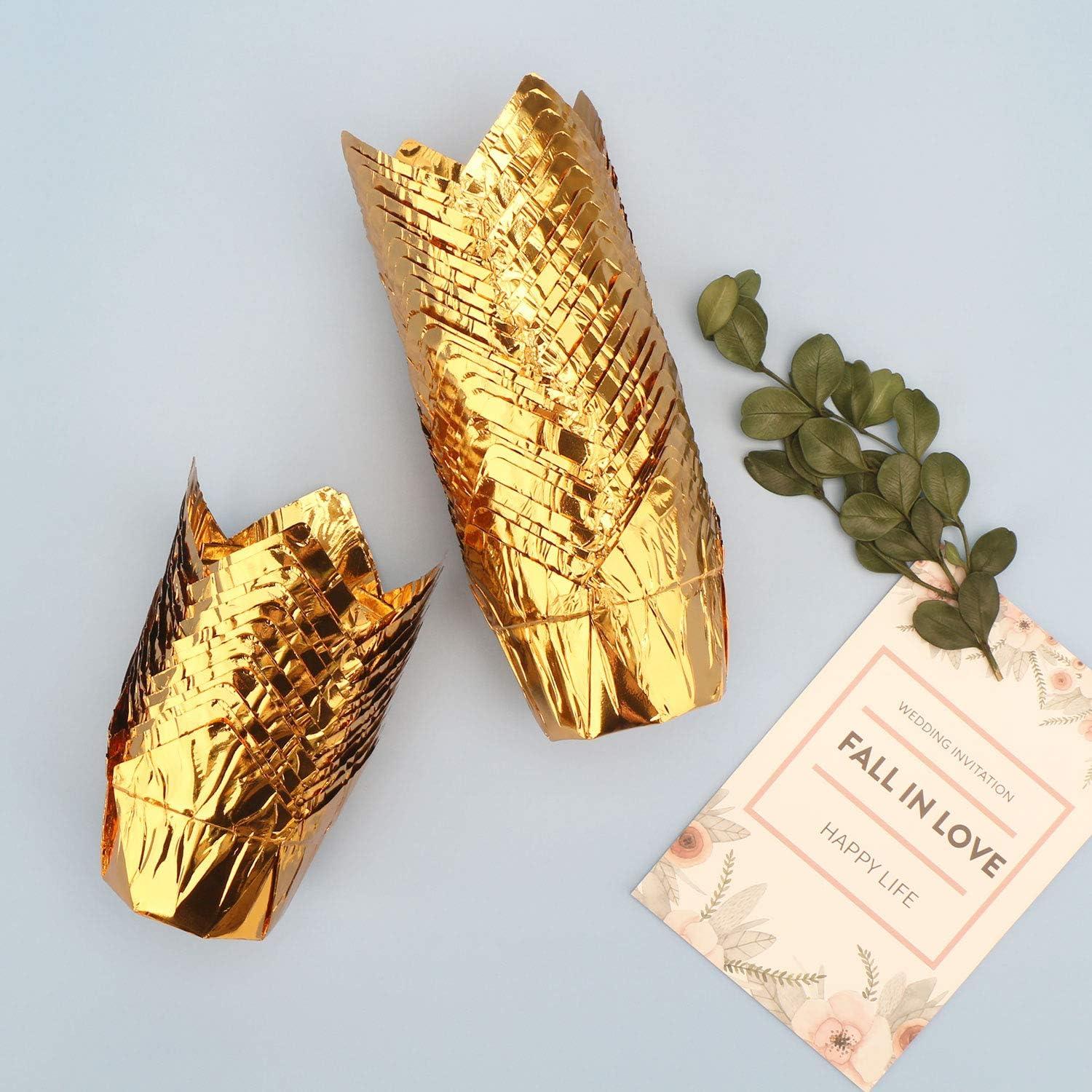 50 Forros de Papel de Aluminio Eusoar 3.5oz para Cupcakes